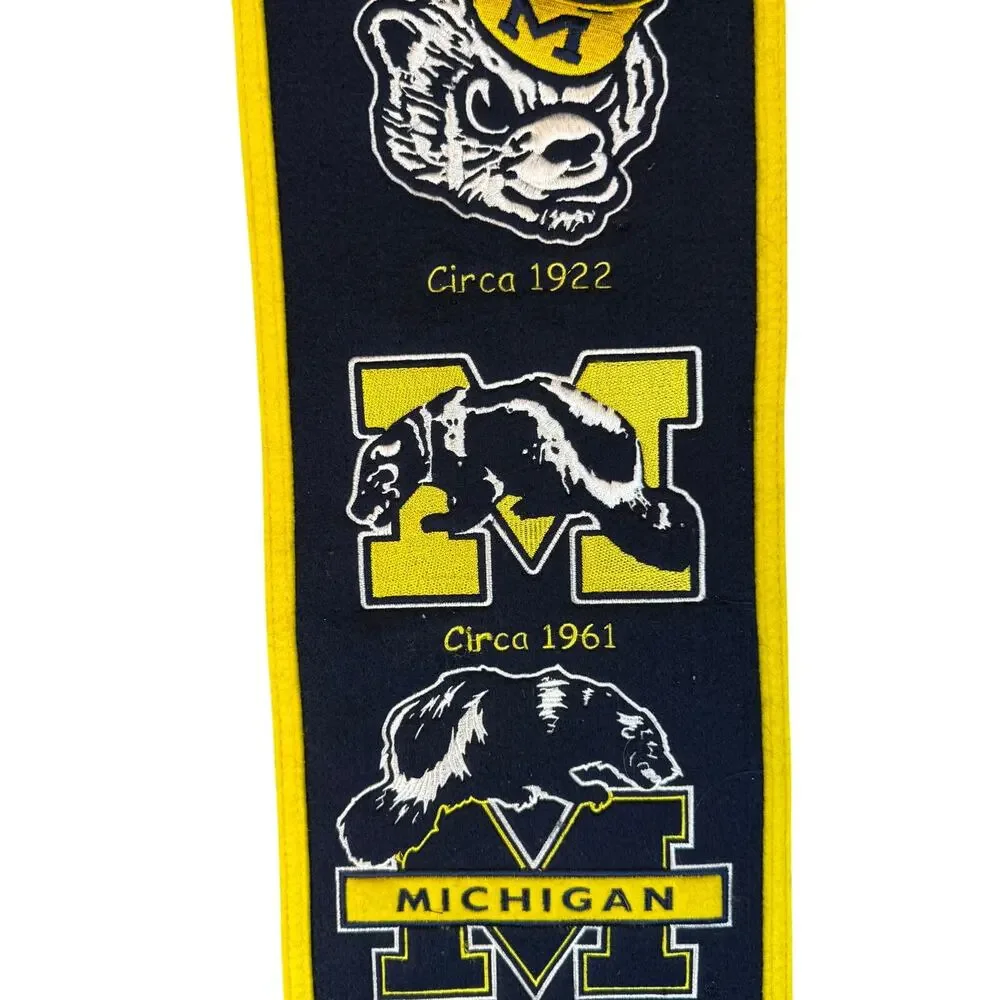 Michigan Wolverines NCAA Winning Streak Embroidered Heritage Banner!